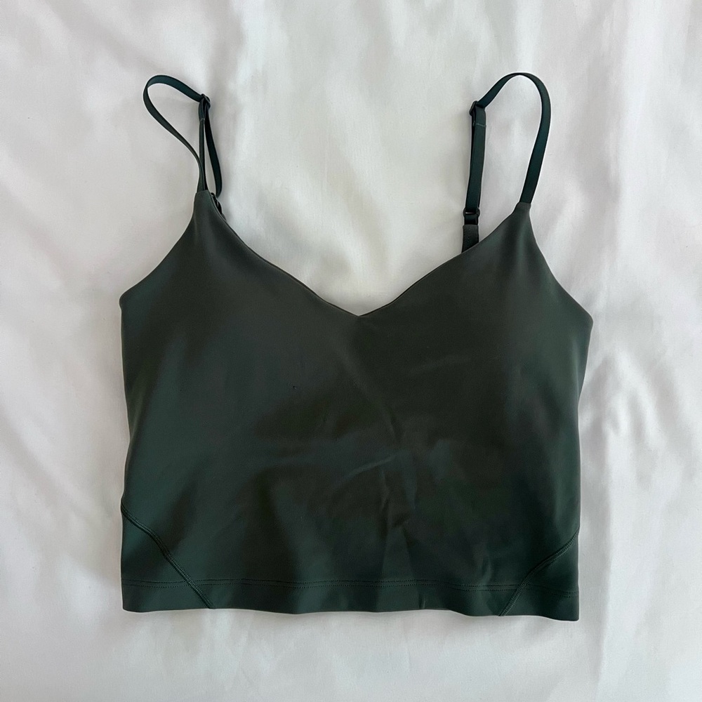 Lululemon Align Cropped Cami Tank Top in Dark Forest